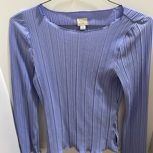 A New Day Blue Long Sleeve Top - medium